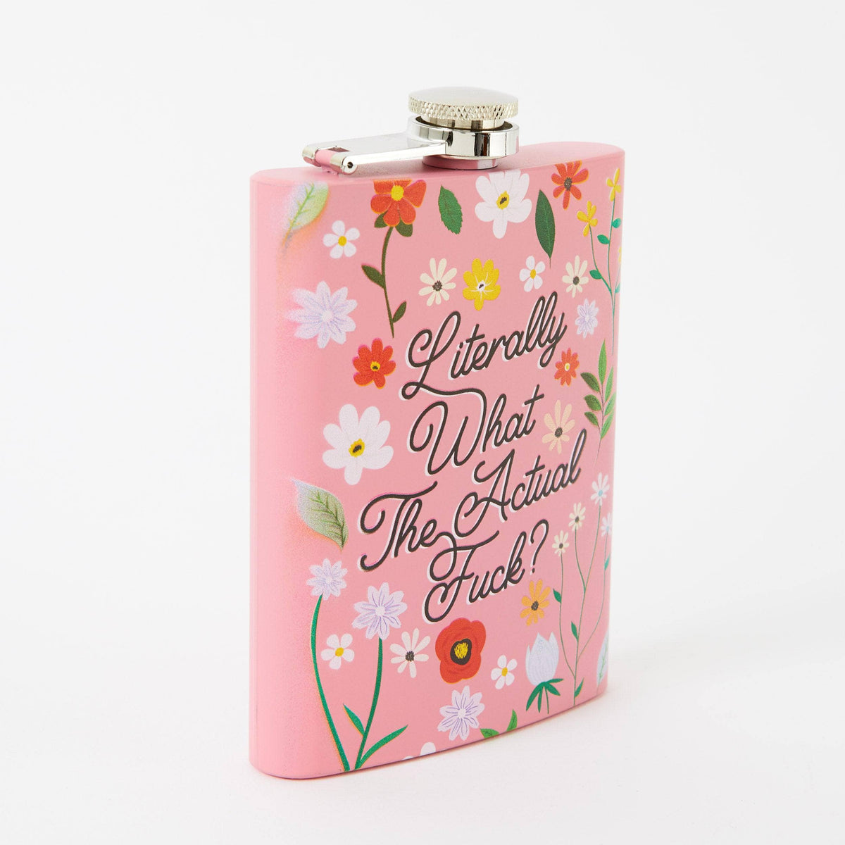 Punky Pins Literally What The AF LIMITED EDITION Hip Flask - Light Pink