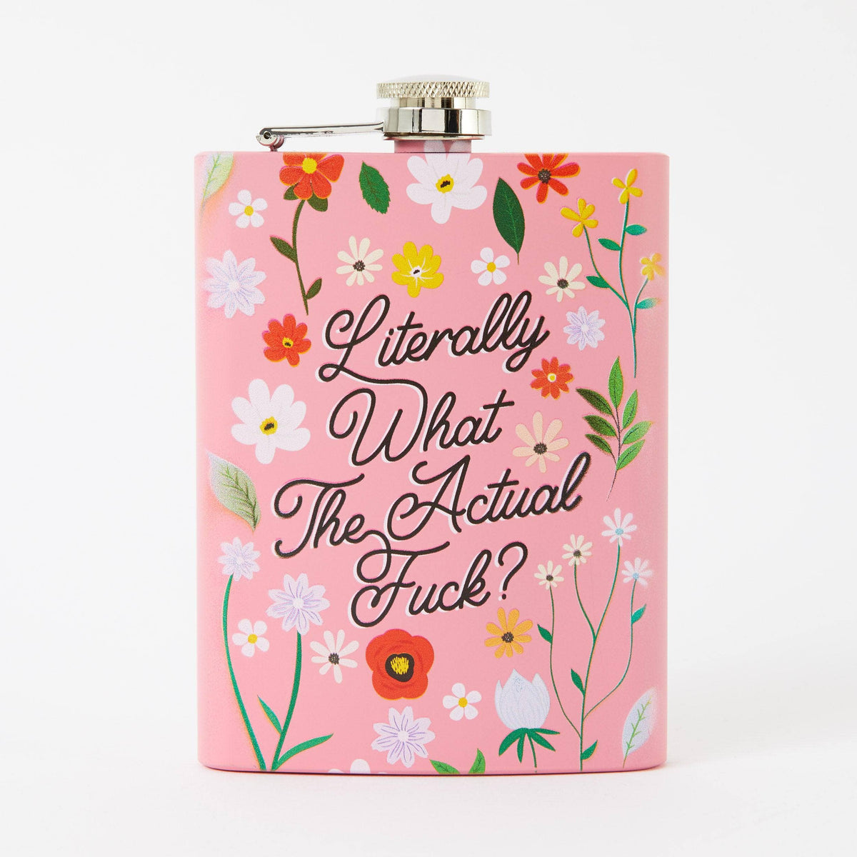 Punky Pins Literally What The AF LIMITED EDITION Hip Flask - Light Pink