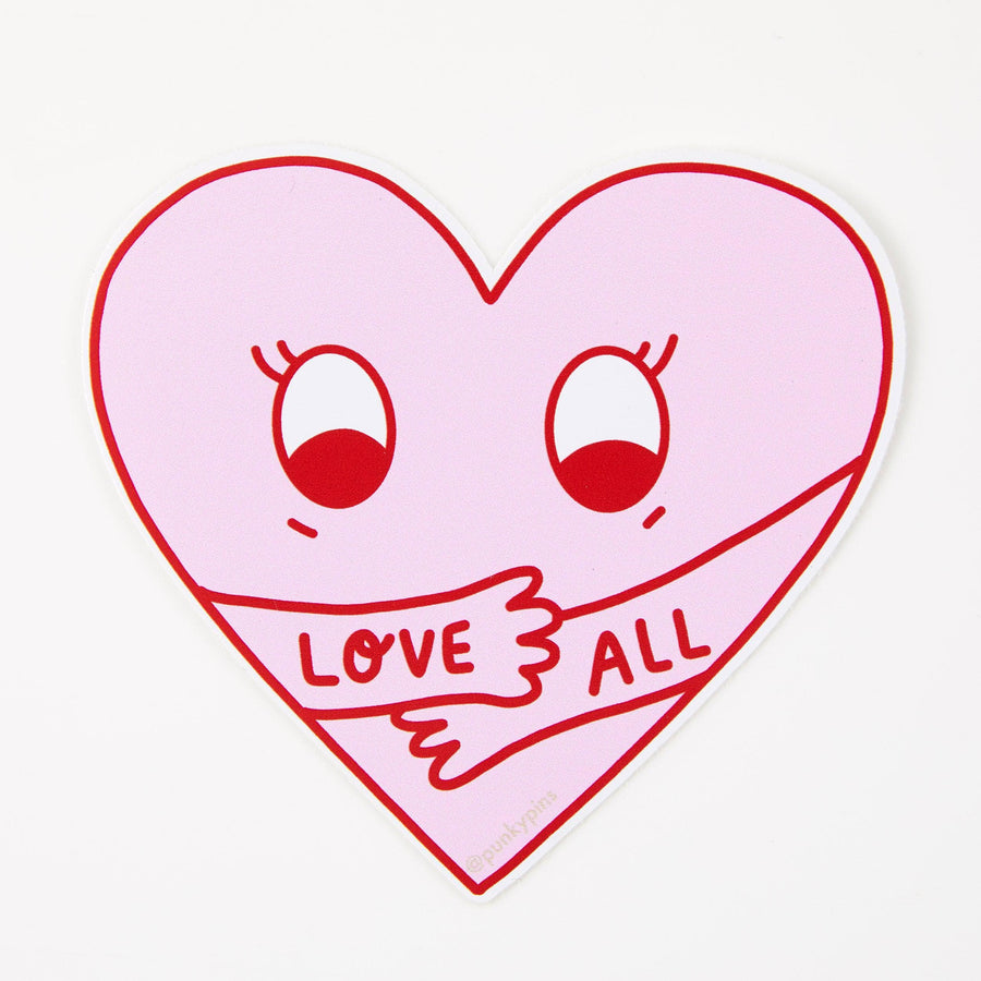 Punky Pins Love All Vinyl Sticker