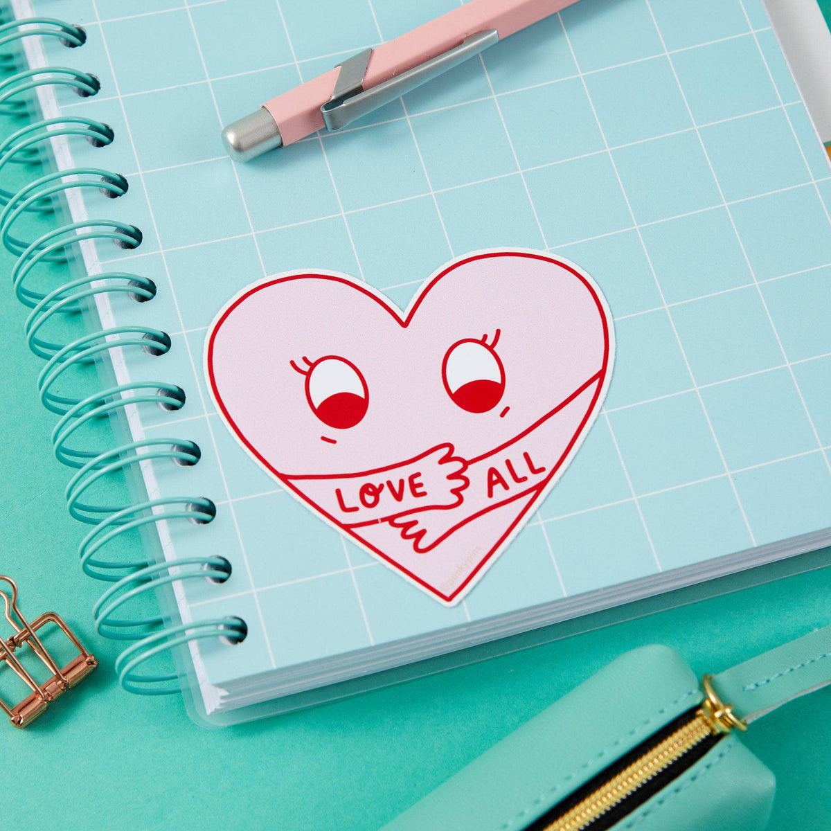 Punky Pins Love All Vinyl Sticker