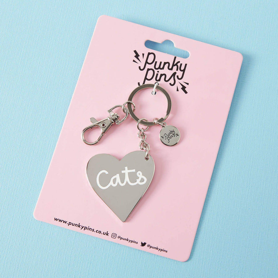 Love Cats Enamel Keyring