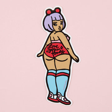 Punky Pins Love Your Body Vinyl Sticker