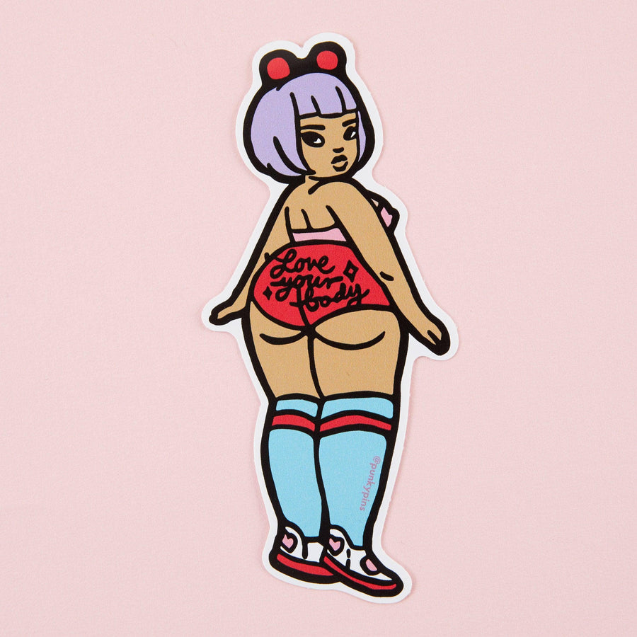 Punky Pins Love Your Body Vinyl Sticker