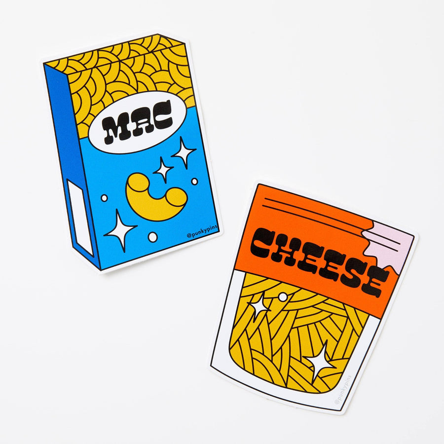 Punky Pins Mac & Cheese 2x Vinyl Sticker Pack