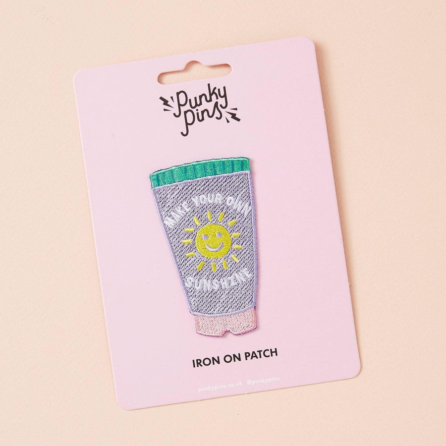 Punky Pins Make Your Own Sunshine Embroidered Iron On Patch