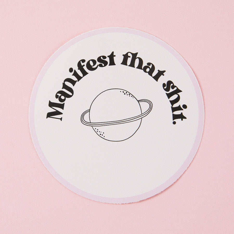 Punky Pins Manifest That Shit Vinyl Sticker