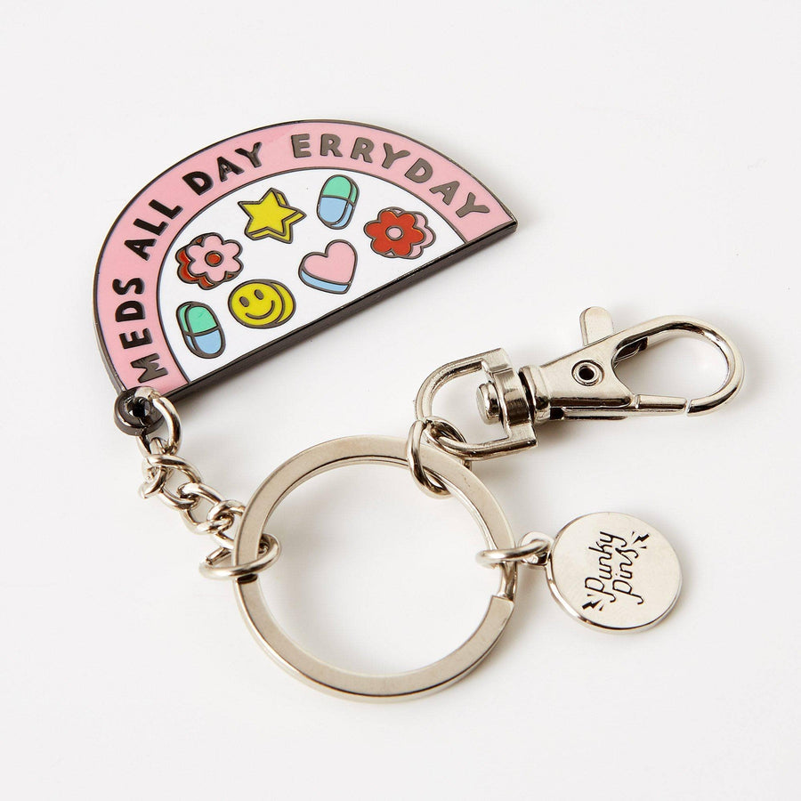 Punky Pins Meds All Day Everyday Hard Enamel Keyring