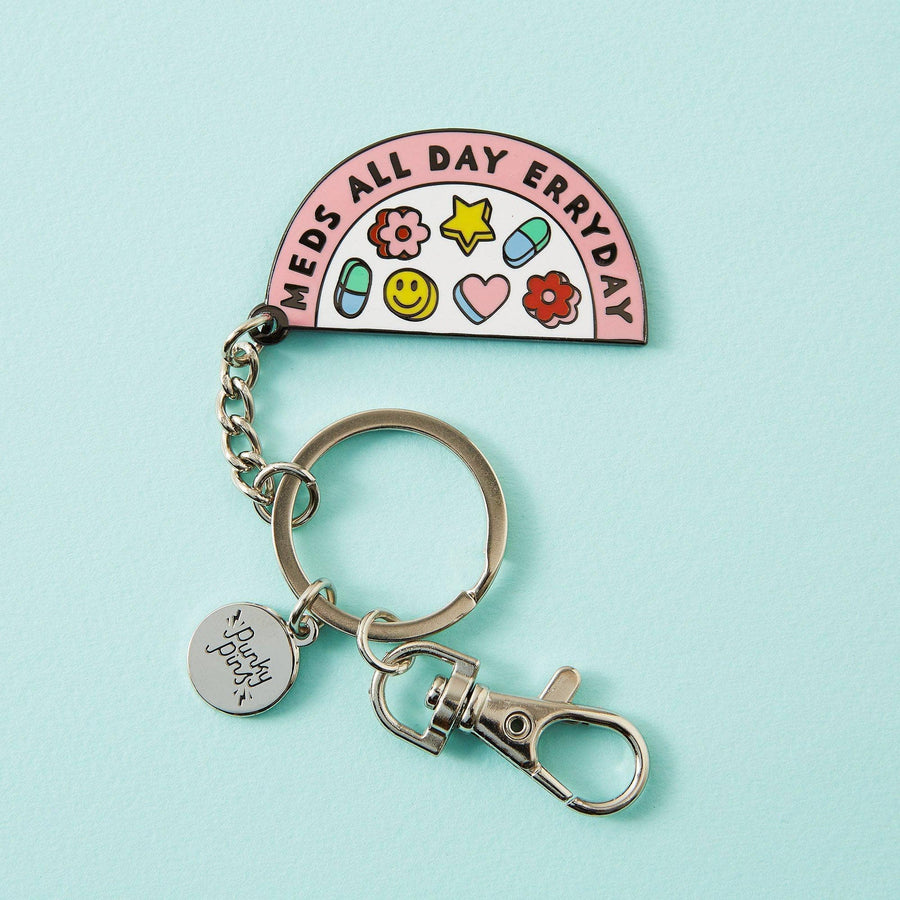 Punky Pins Meds All Day Everyday Hard Enamel Keyring