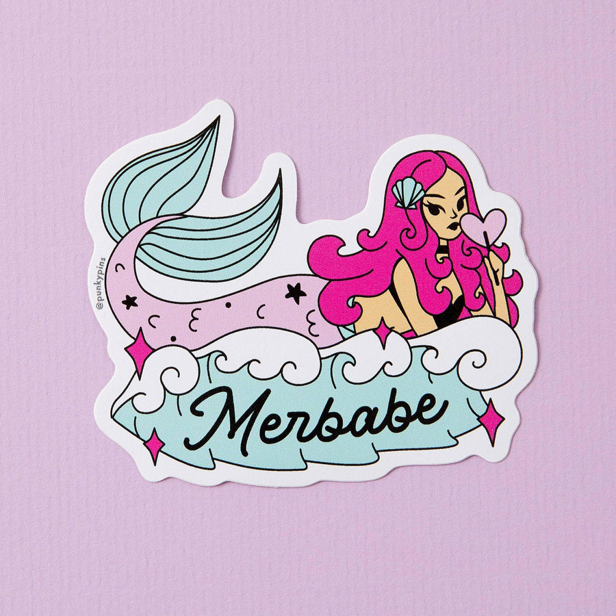 Punky Pins Merbabe Vinyl Sticker