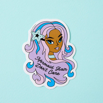 Punky Pins Mermaid Hair Don't Care Vinyl Sticker