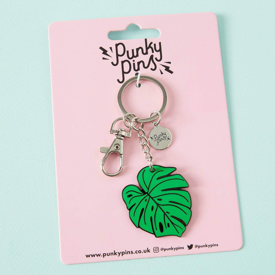 Punky Pins Monstera Leaf Keyring