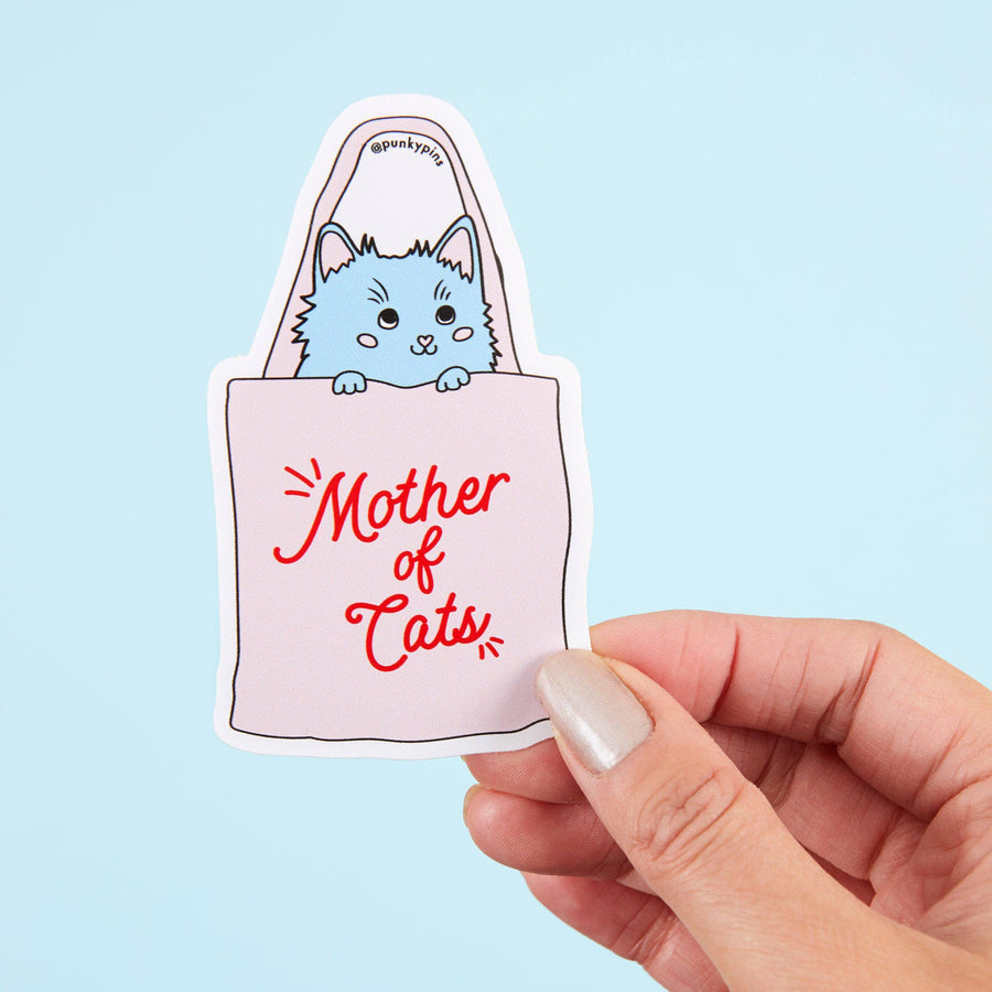 Punky Pins Mother Of Cats Vinyl Sticker