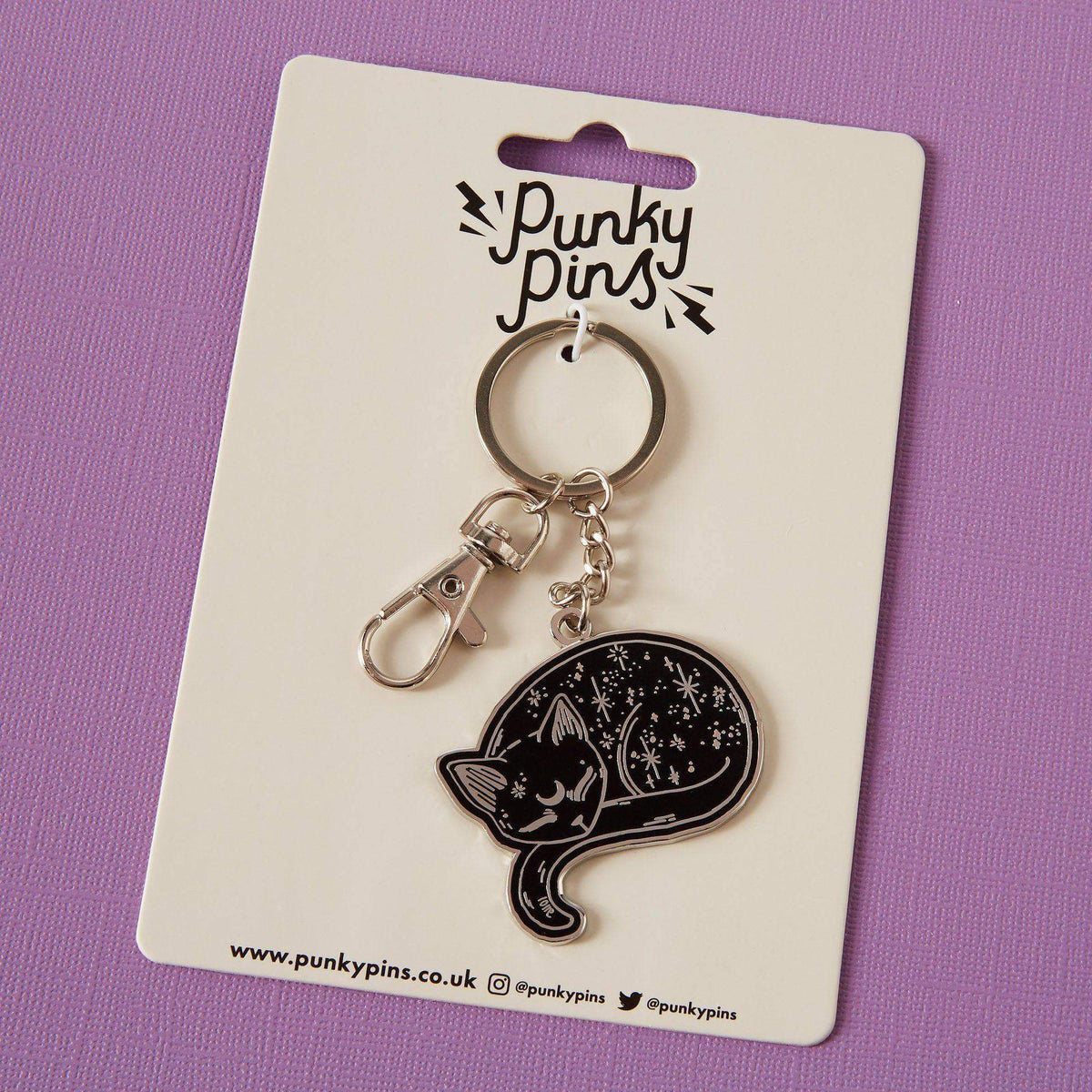 Punky Pins Mystical Cat Enamel Keyring
