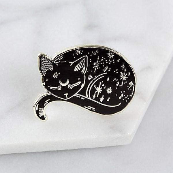 Magic Cat Pin Mystical Cat Enamel Pin | Punky Pins – punkypins