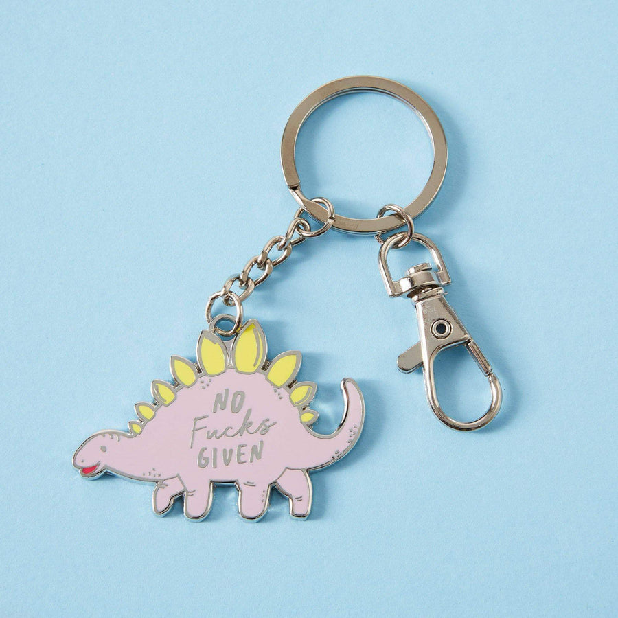 Punky Pins No Fucks Dinosaur Enamel Keyring