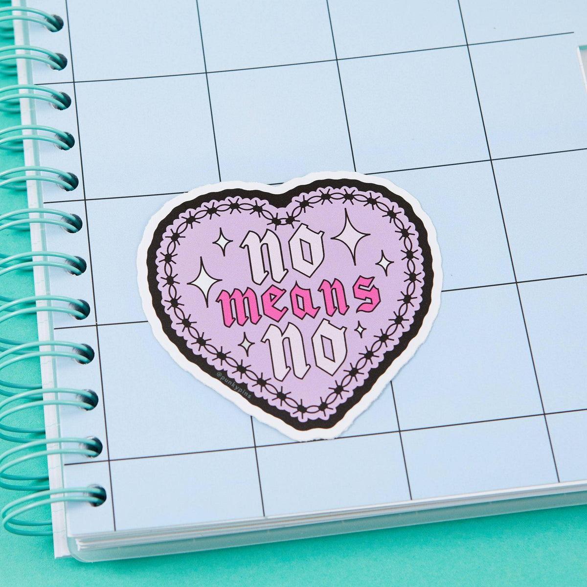 Punky Pins No Means No Vinyl Sticker