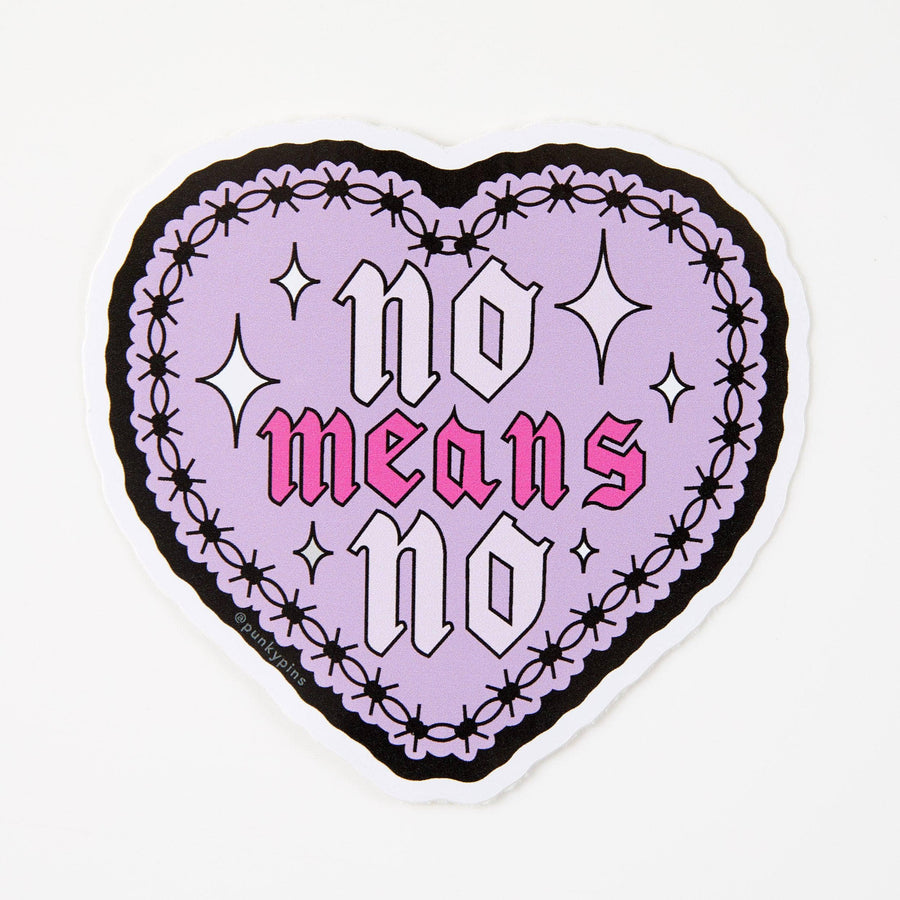 Punky Pins No Means No Vinyl Sticker