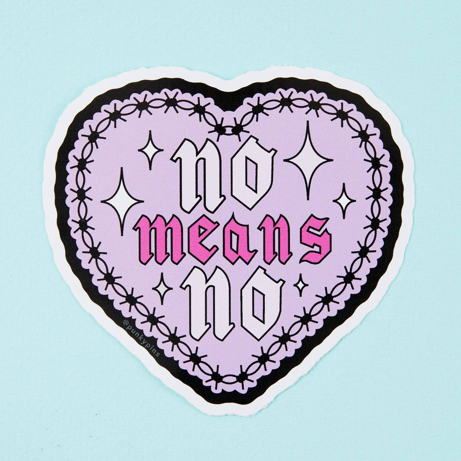 Punky Pins No Means No Vinyl Sticker