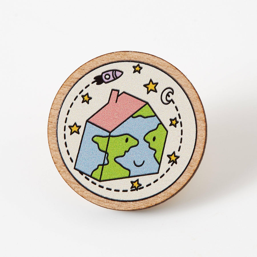 Punky Pins Our Home Wooden Eco Pin