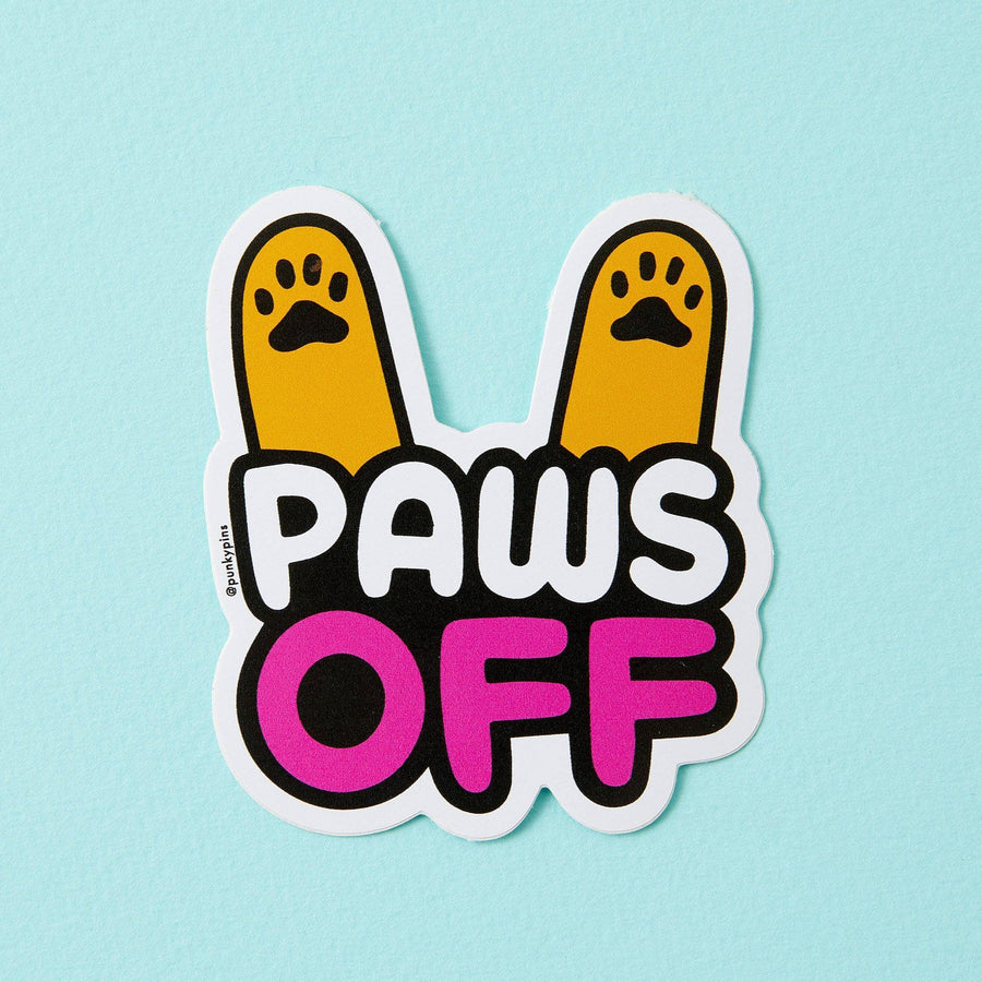 Punky Pins Paws Off Soft Vinyl Sticker