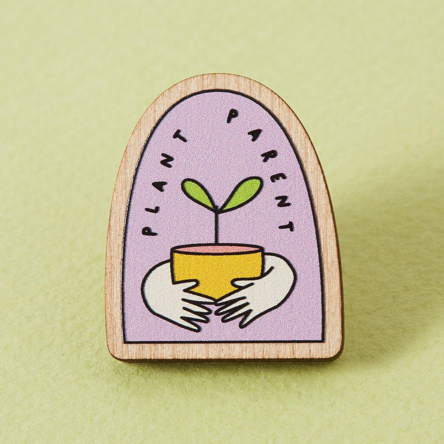 Punky Pins Plant Parent Wooden Eco Pin