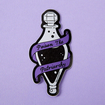 Punky Pins Poison the Patriarchy Laptop Sticker