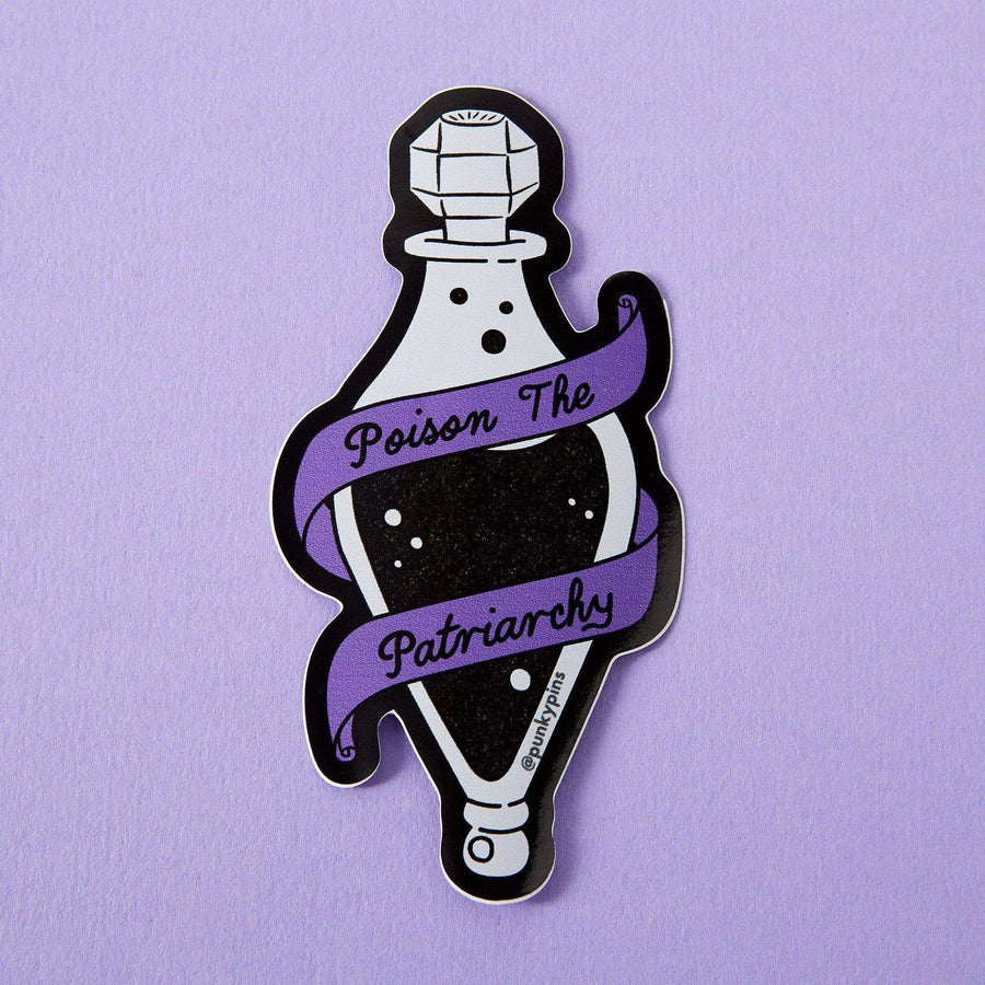 Punky Pins Poison the Patriarchy Laptop Sticker