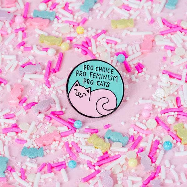 Punky Pins Pro Cats Pro Choice Enamel Pin