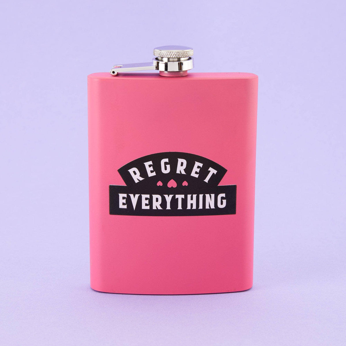 Punky Pins Regret Everything Hip Flask - Pink
