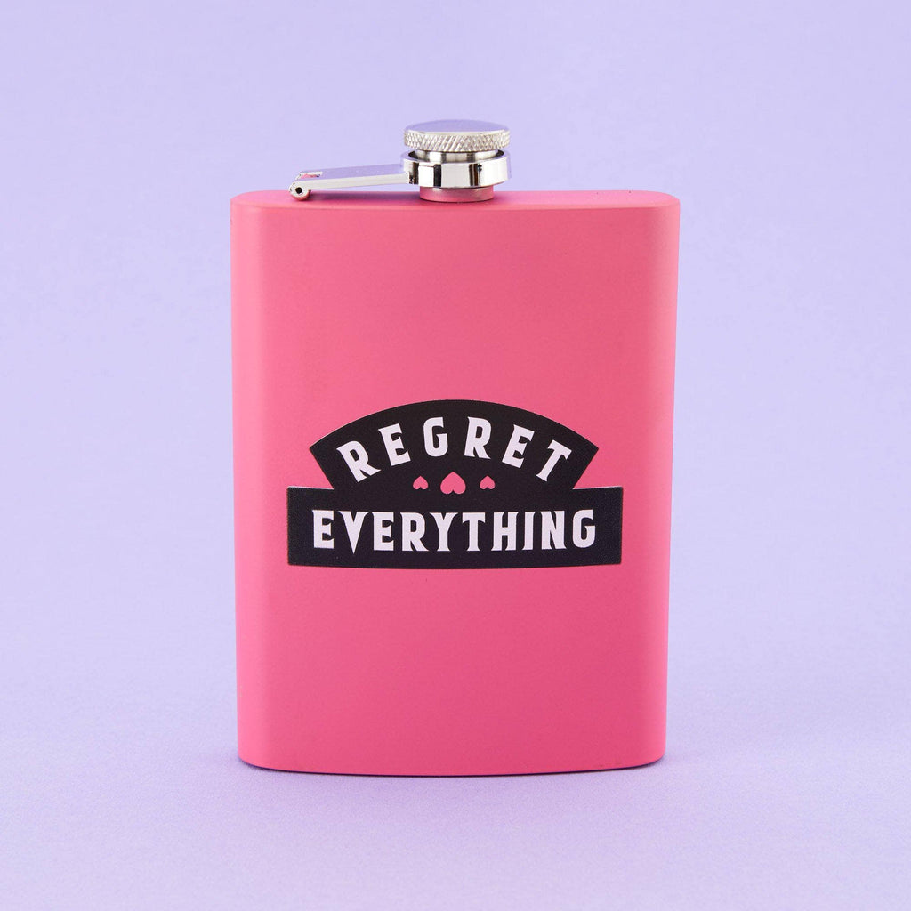 Punky Pins Regret Everything Hip Flask - Pink