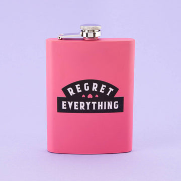 Punky Pins Regret Everything Hip Flask - Pink