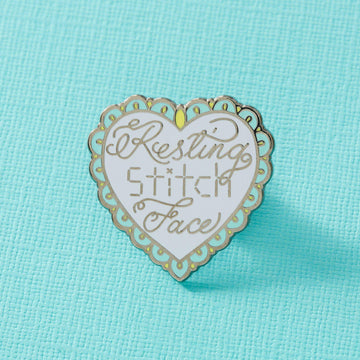 Punky Pins Resting Stitch Face Enamel Pin