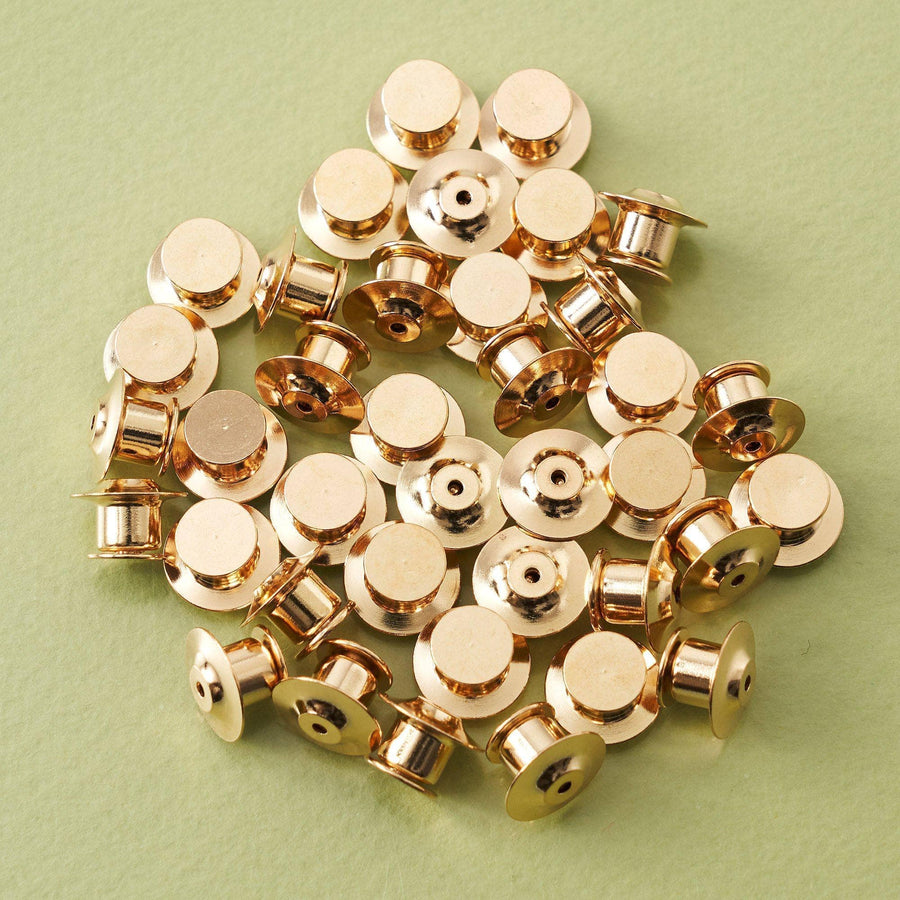 Punky Pins Secure Locking Pin Back - Gold