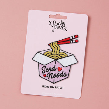 Punky Pins Send Noods Iron On Patch