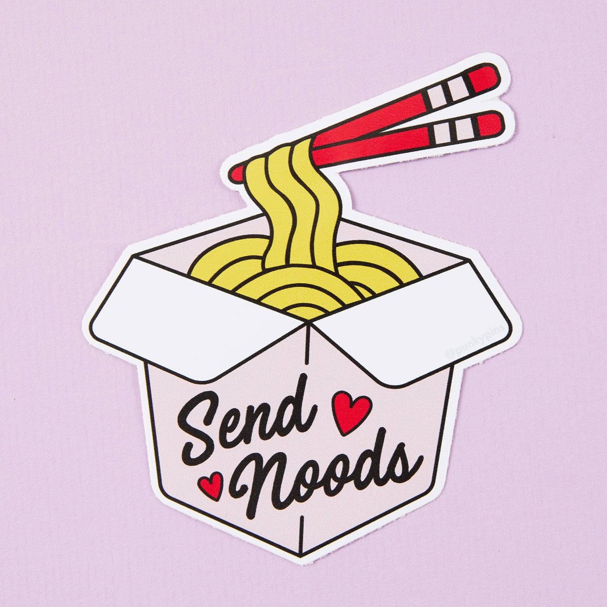 Punky Pins Send Noods Vinyl Sticker