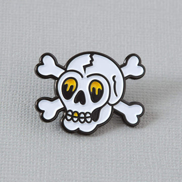 Punky Pins Skull & Crossbone Tattoo Enamel Pin