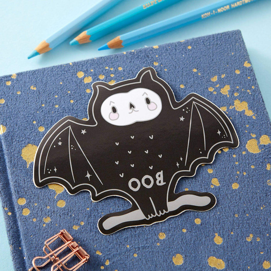 Punky Pins Spooky Boo Bat Laptop Sticker