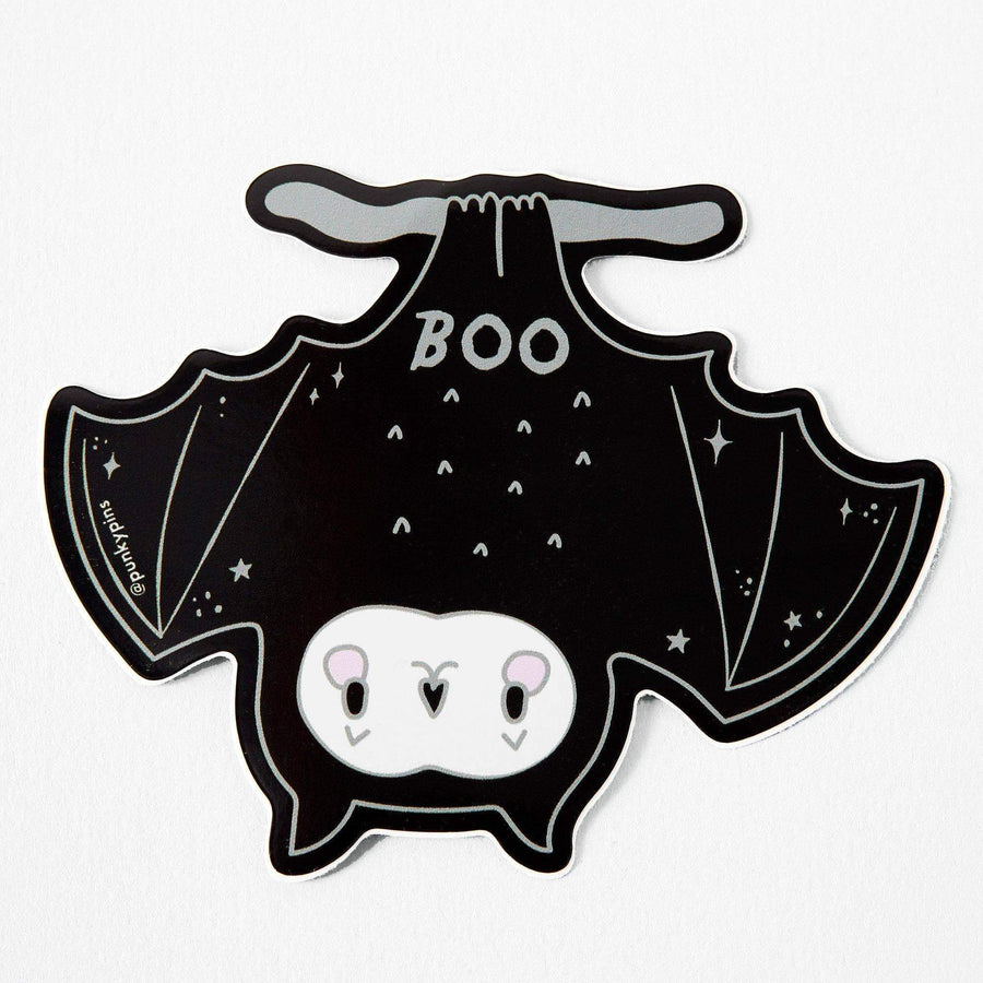 Punky Pins Spooky Boo Bat Laptop Sticker