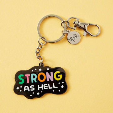 Punky Pins Strong As Hell Hard Enamel Keyring