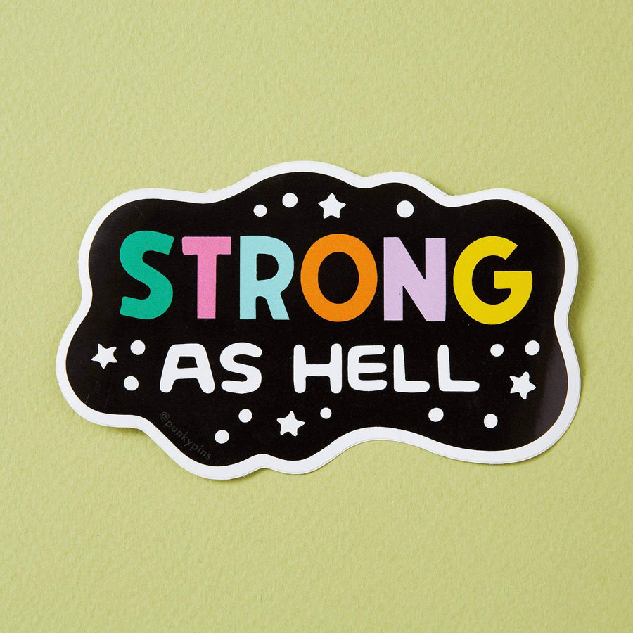 Punky Pins Strong As Hell Vinyl sticker