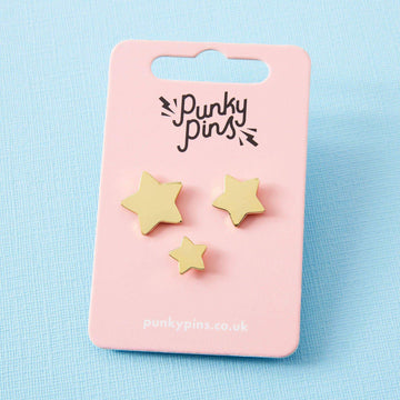 Punky Pins Trio of Stars Enamel Pin Set