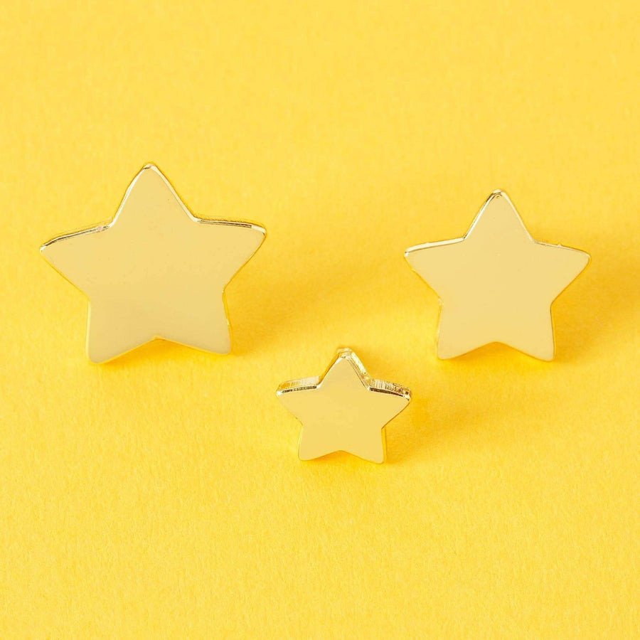 Punky Pins Trio of Stars Enamel Pin Set