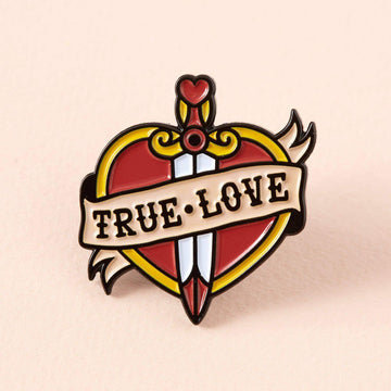 Punky Pins True Love Tattoo Inspired Enamel Pin