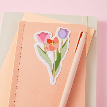 Punky Pins Tulip Flowers Vinyl Sticker