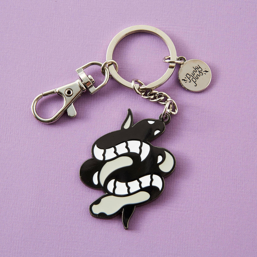 Punky Pins Twin Snakes Hard Enamel Keyring