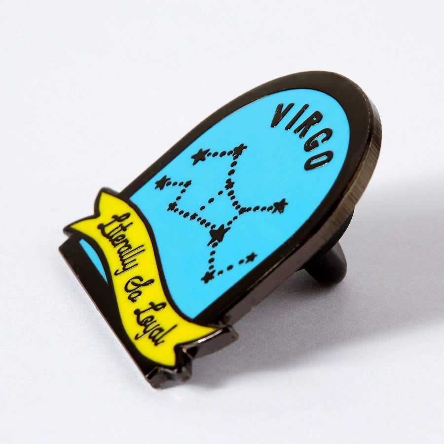 Punky Pins Virgo Blue and Yellow Starsign Enamel Pin