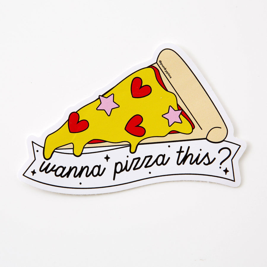 Punky Pins Wanna Pizza This? Vinyl Sticker