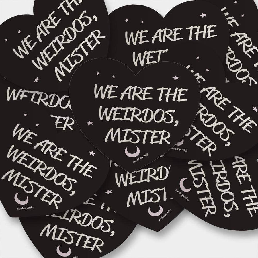 Punky Pins We Are The Weirdos Heart Vinyl Sticker