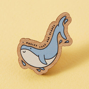 Punky Pins Whale Love Wooden Eco Pin