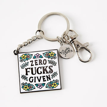 Punky Pins Zero Fucks Given Enamel Keyring